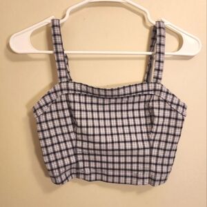 Hollister Purple Plaid Crop Top
